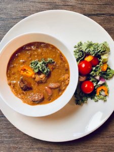 Red Beans and Sausage with Kale Salad-01